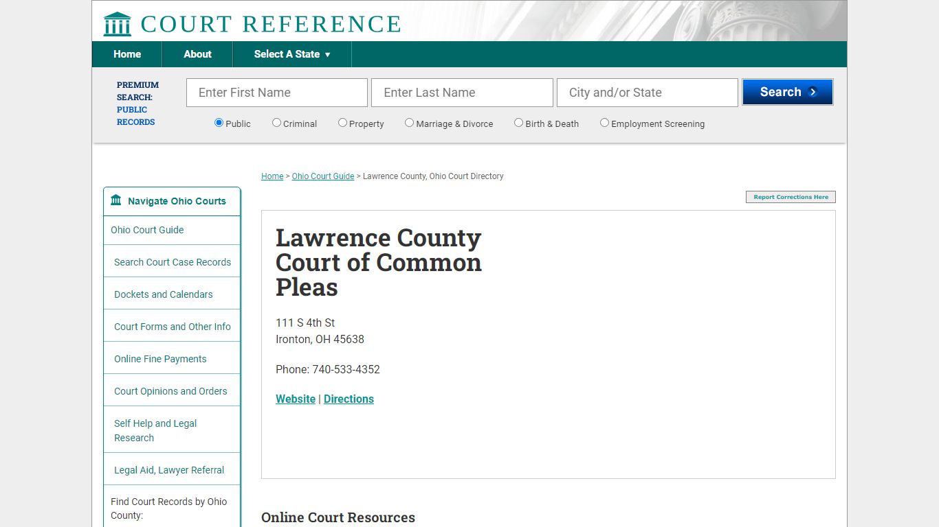 Lawrence County Court of Common Pleas